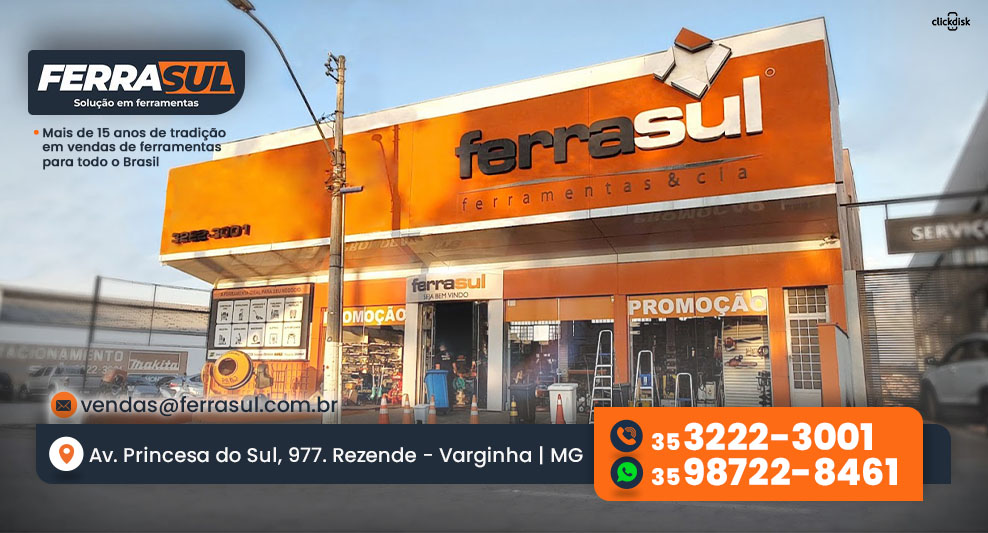 Banner FERRASUL FERRAMENTAS E EPIS - EQUIPAMENTOS DE PROTEÇÃO